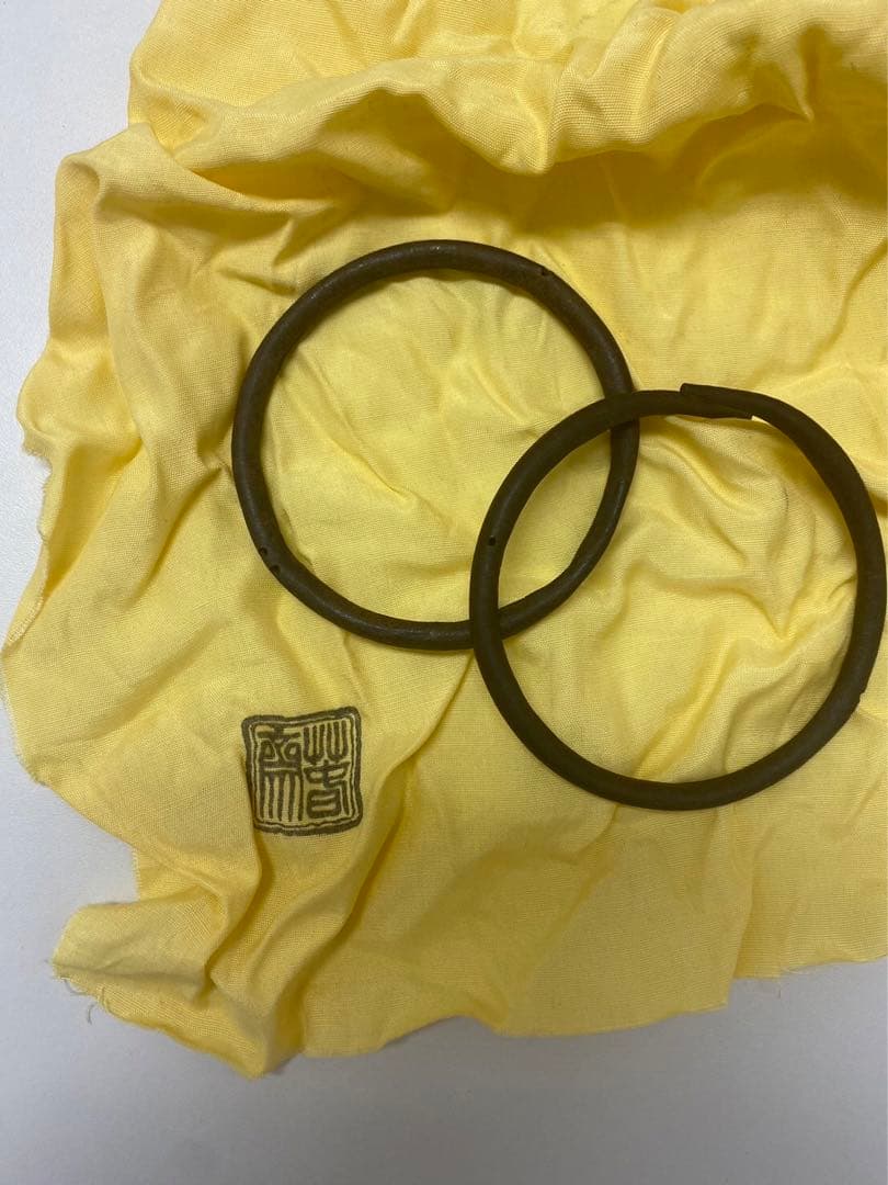 畠春斎　古鉄　銅蓋　笹竹　表面模様　風炉用　茶釜