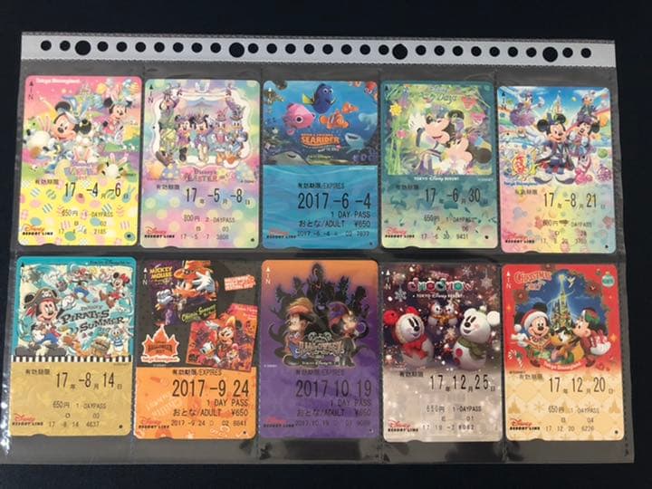 【使用済】2017年度 ディズニーリゾートライン 切符 パス リゾラ