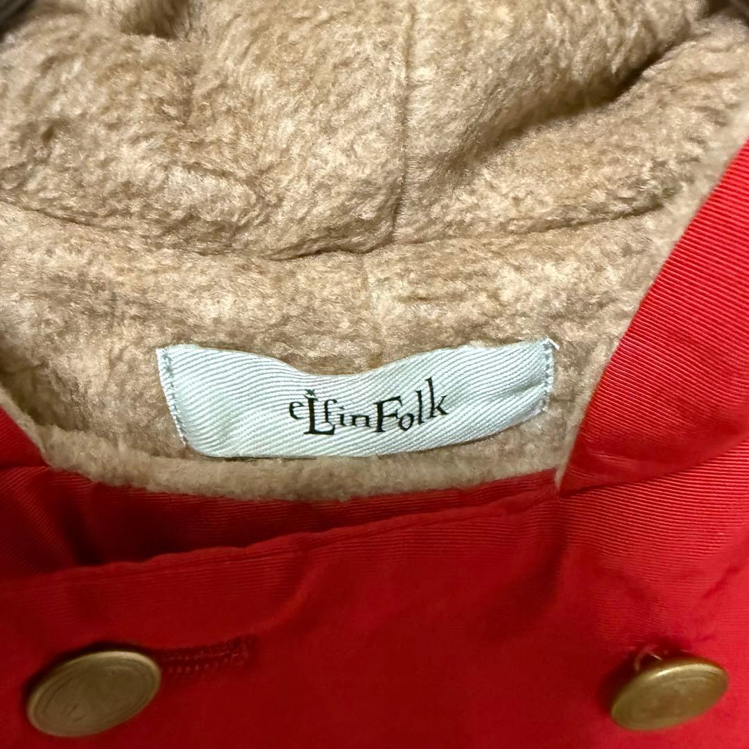 # elfinfolk 赤 フード付きダウンジャケット こびとジャンパー