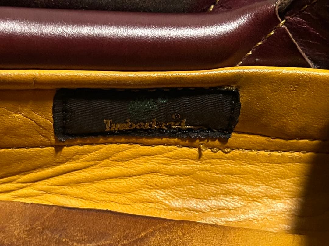 Timberland バーガンディ レザー モカシン