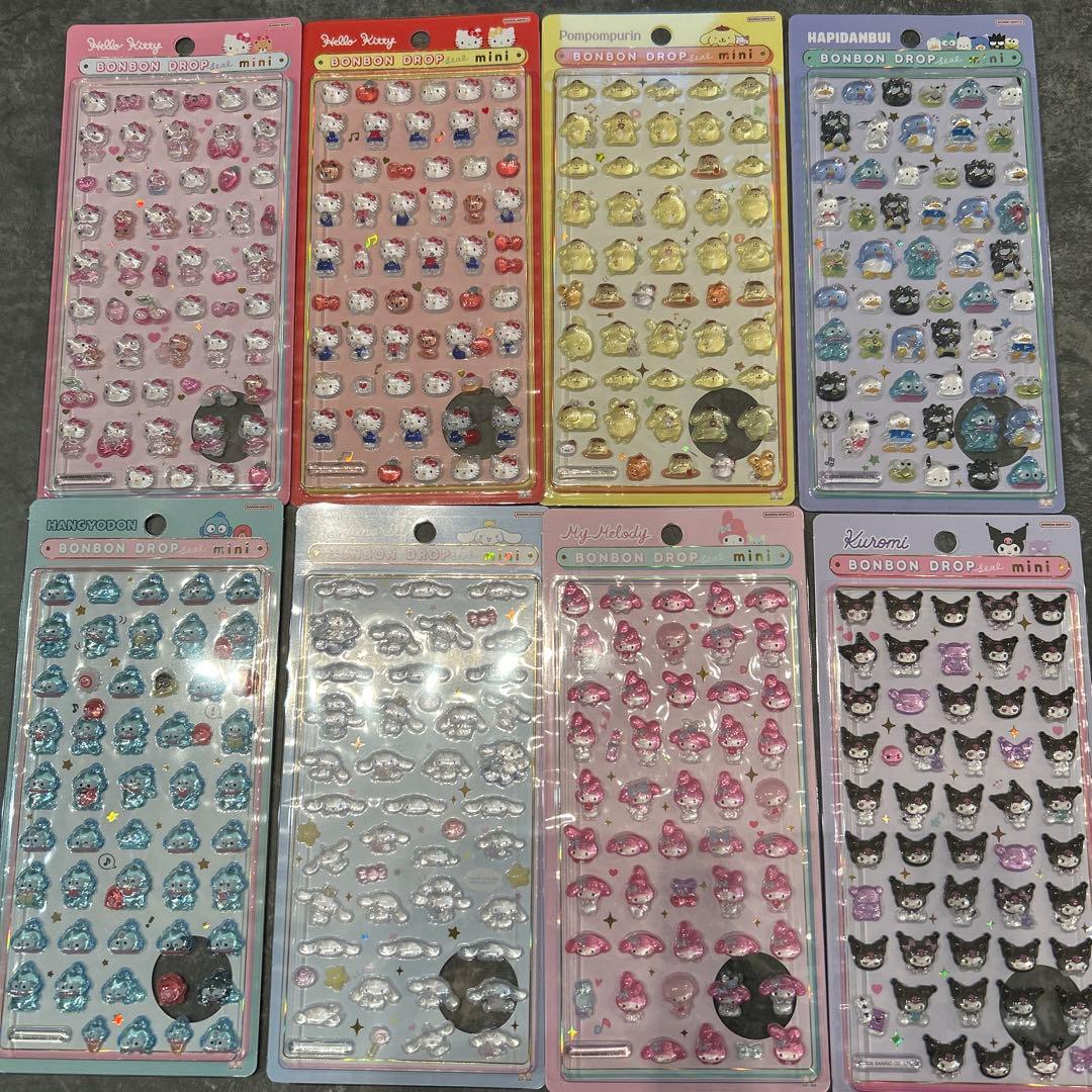 【新作】【正規品】サンリオ ボンボンドロップシール mini 8種セット