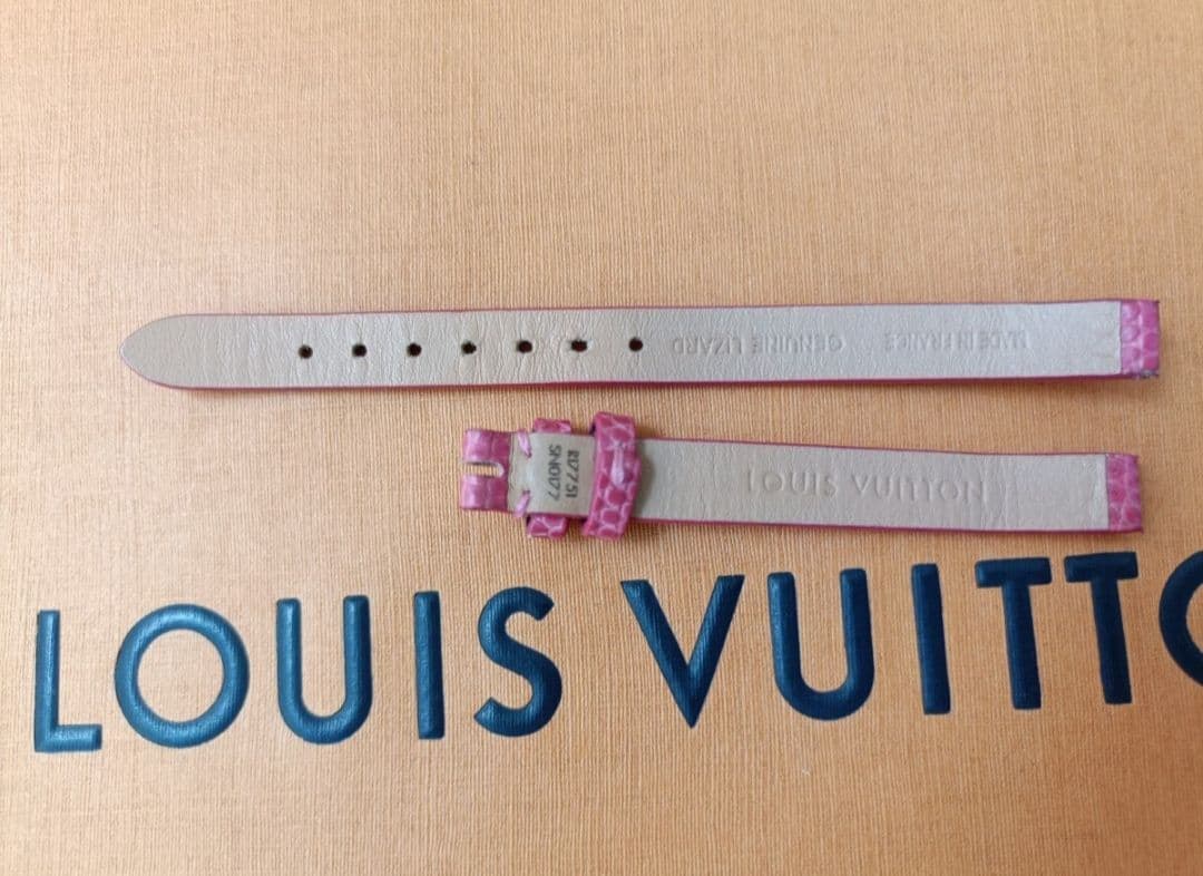 LOUIS VUITTON タンブール　ビジュ　純正ストラップ　リザード　ピンク