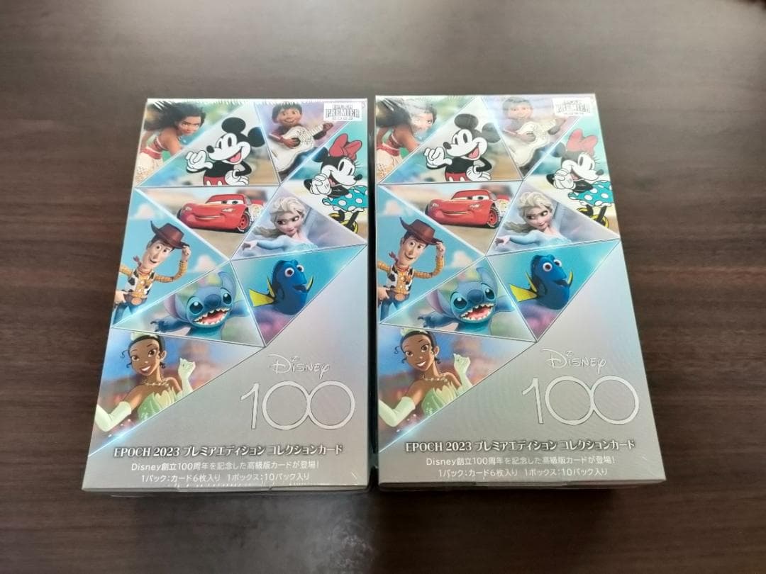 【未開封】Disney創立100周年　EPOCH コレクションカード　2BOX