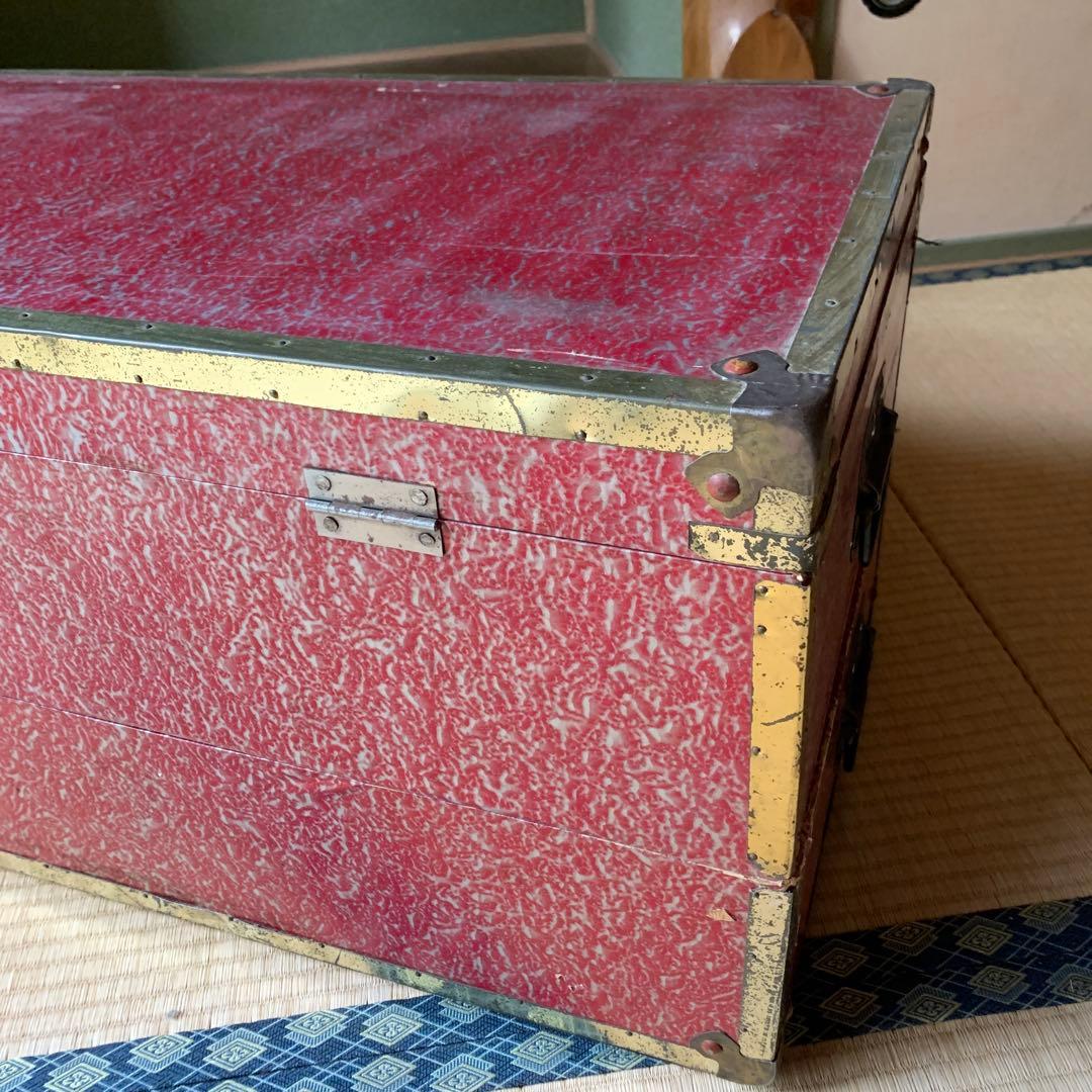 アンティーク BOX 箱 収納 衣装入 2段