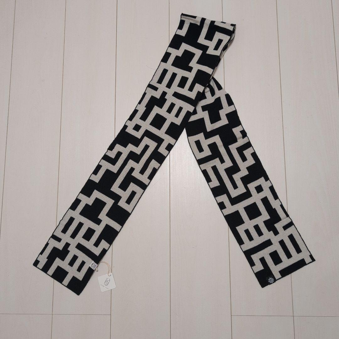 布袋寅泰　HOTEI ×OTA KNIT　ファインウール　Gマフラー　G柄