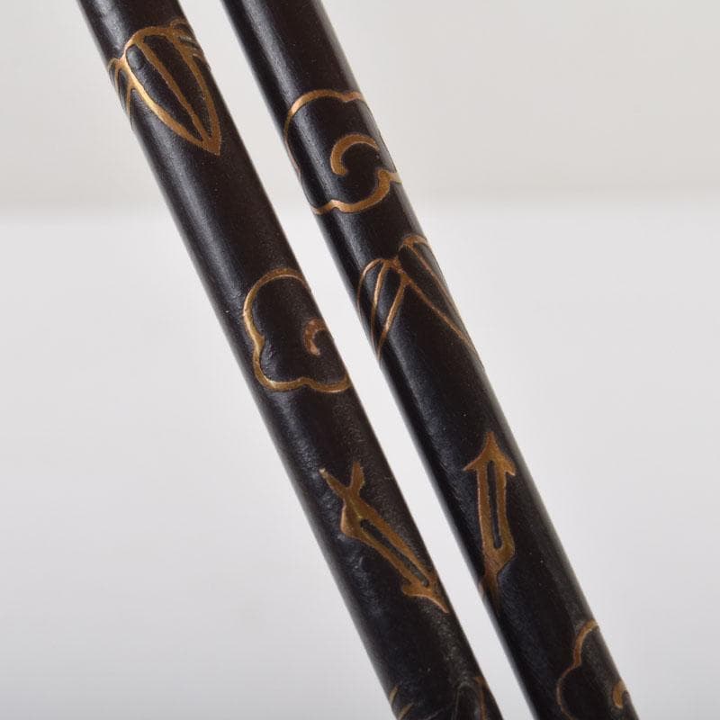 茶道具　寺西宗山作　古鉄　象嵌火箸　共箱　V　9202