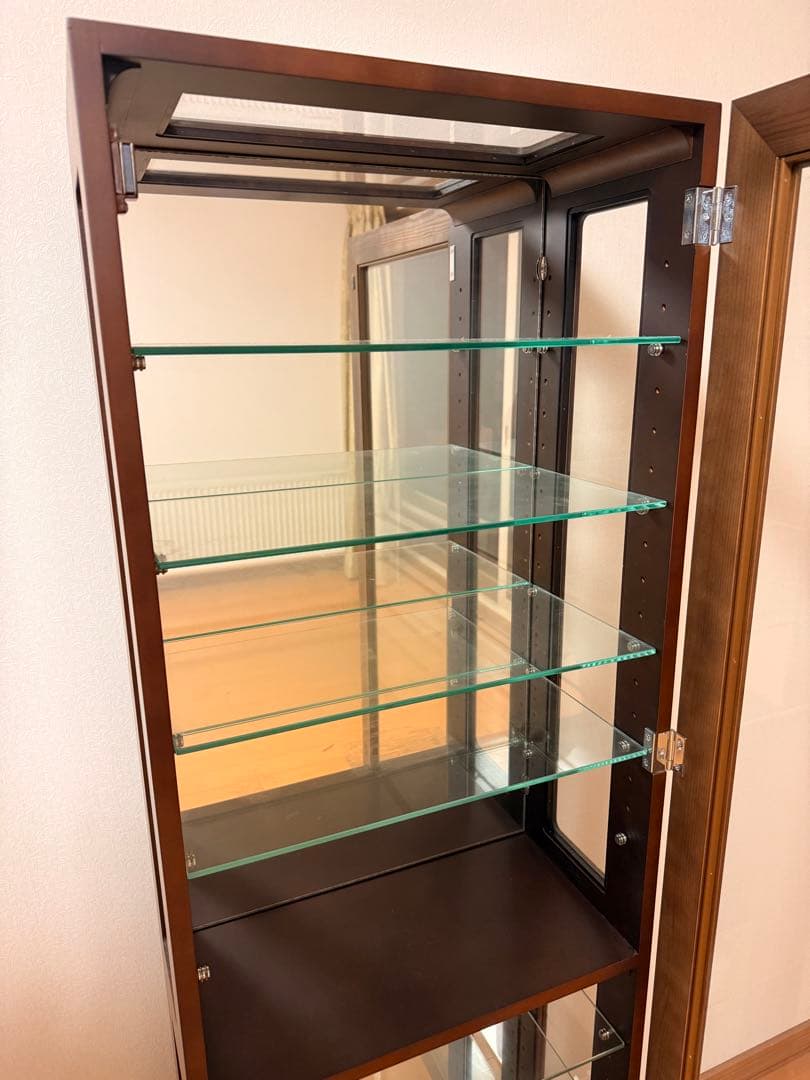 Q3035 塩川光明堂　カルトーネ　コレクションケース　棚　ラック ガラス