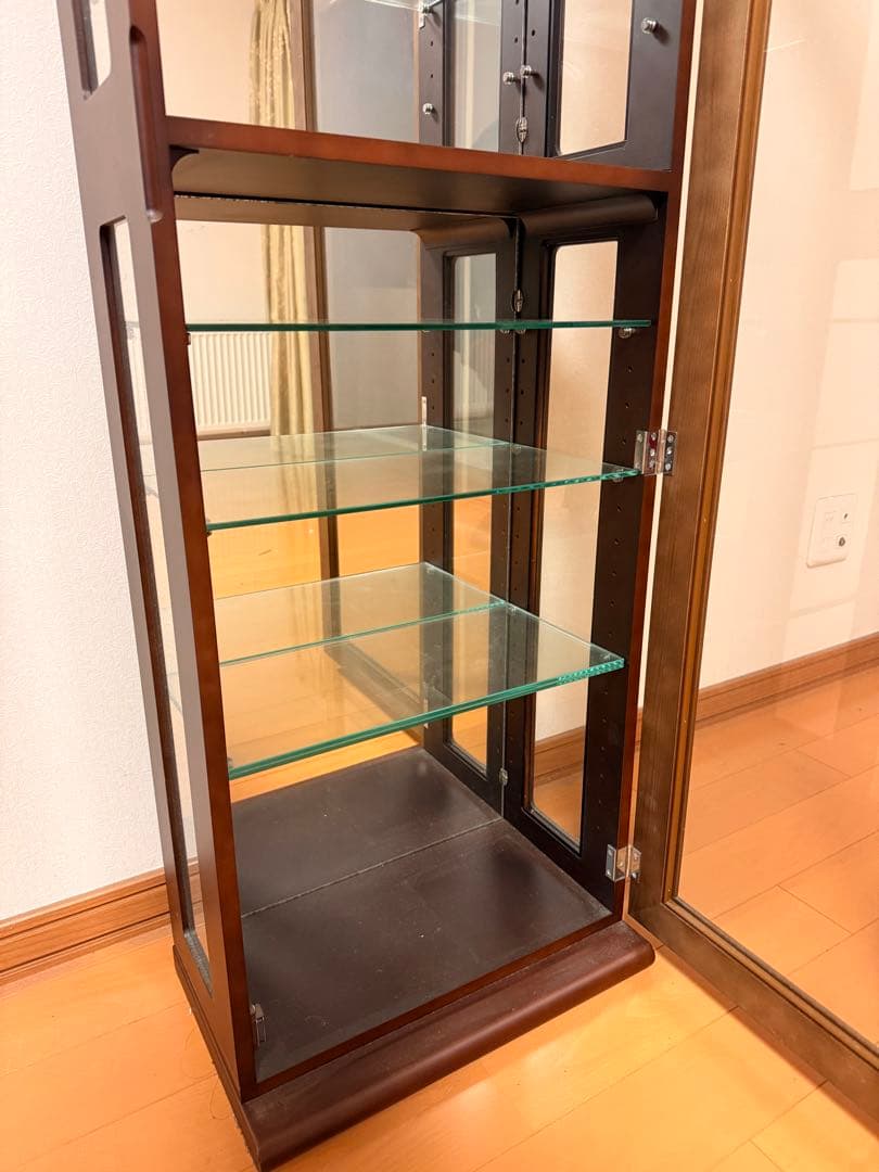 Q3035 塩川光明堂　カルトーネ　コレクションケース　棚　ラック ガラス