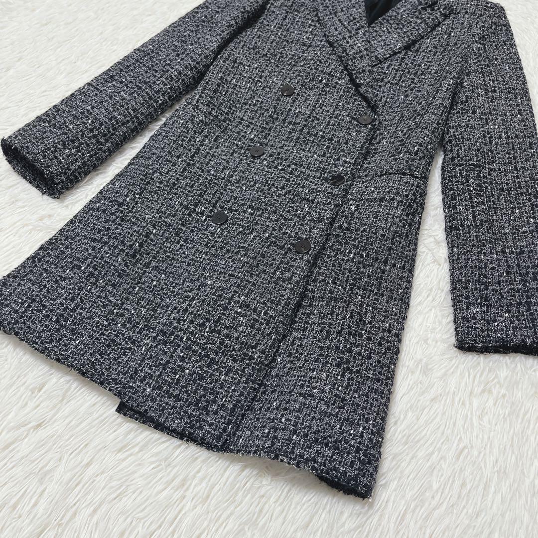 Theory チェスターコート　ツイード　ダブルブレスト