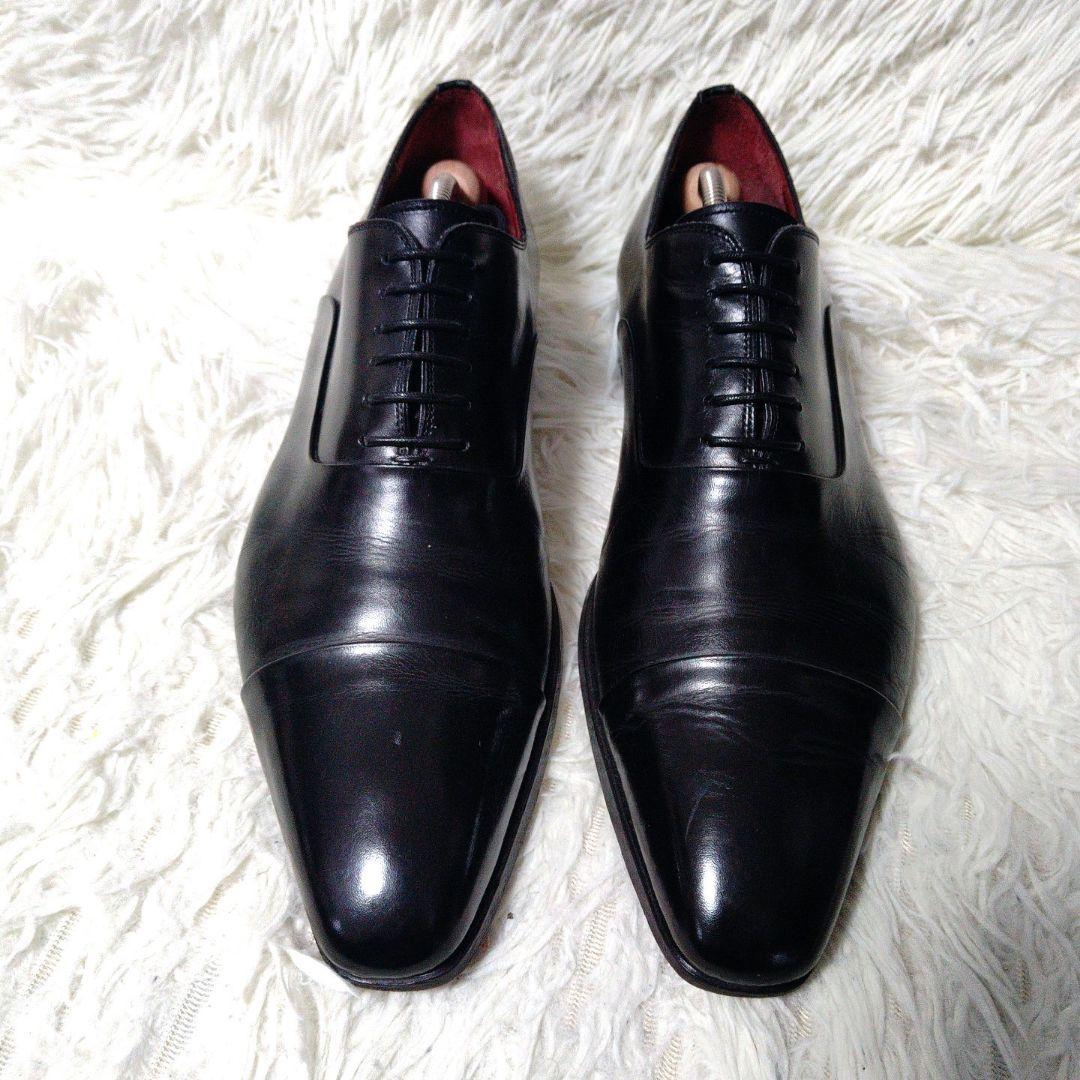 美品 ✨️ MAGNANNI 内羽根 ストレートチップ 41 黒