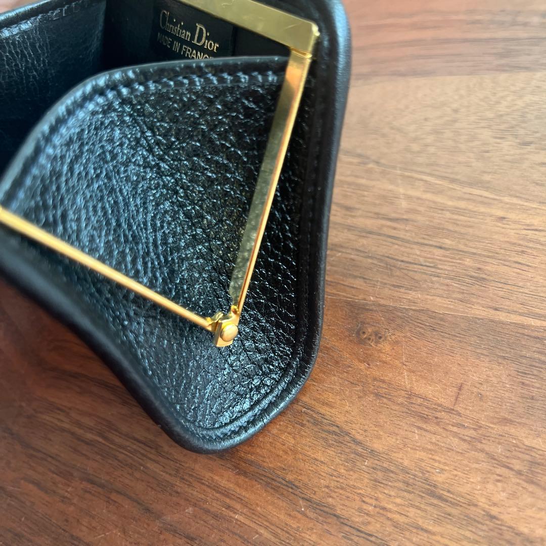 Christian Diorケースがま口ブラック