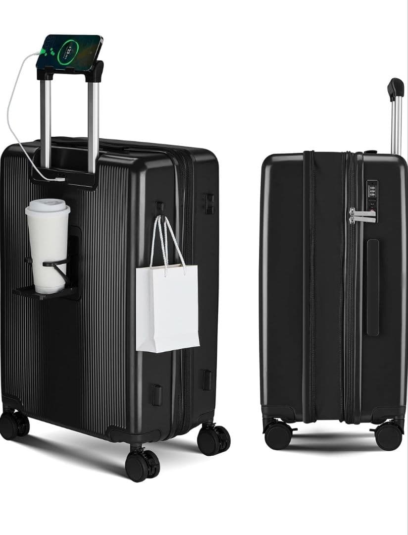 [Soolom] スーツケース　ブラック, Mサイズ