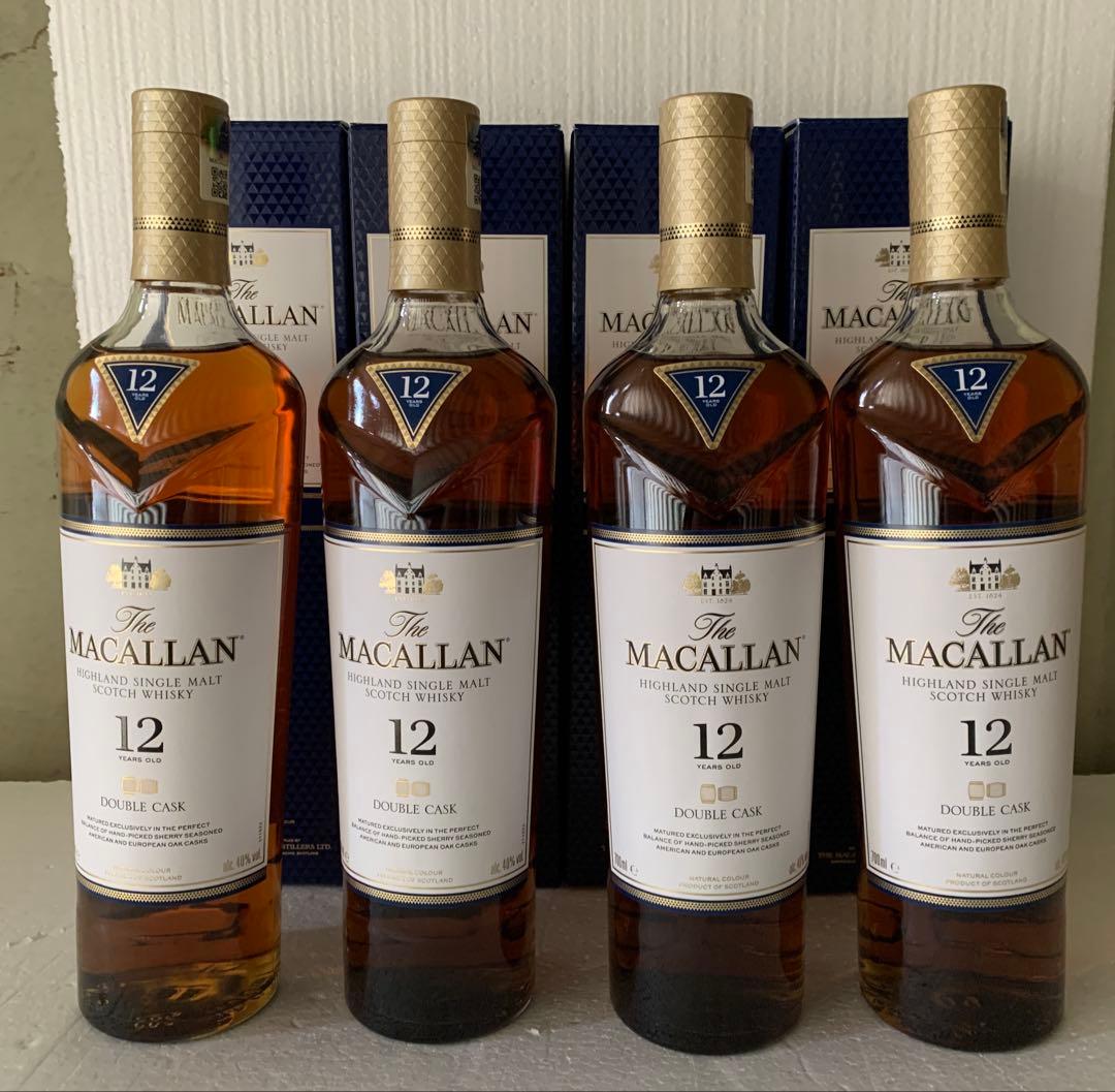 コ*ん様 未開栓 マッカラン 12年 ダブルカスク 箱付 4本セット 700ml