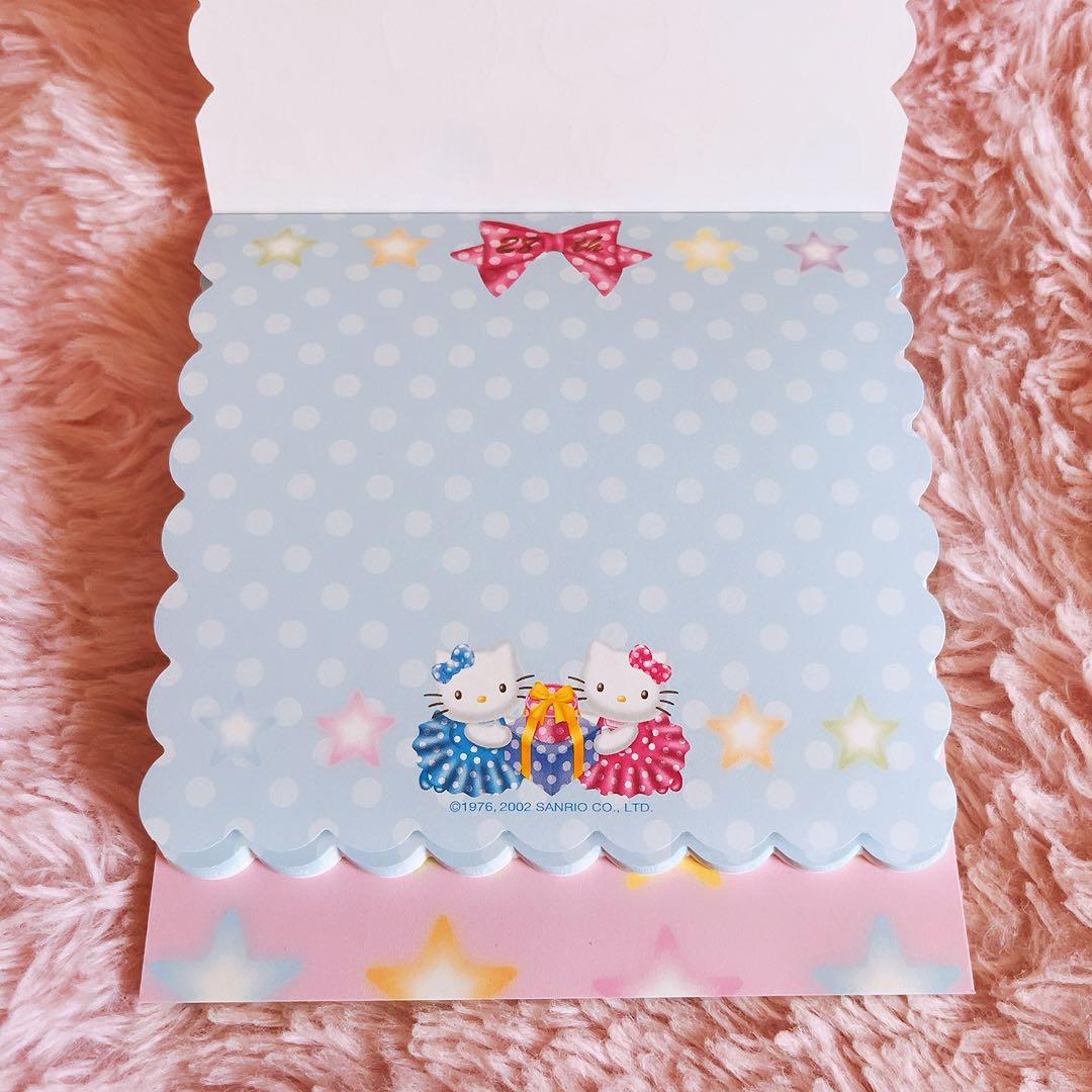 希少レア　ハローキティ　ミミィ　缶ケース　ペンセット　シール付きメモ　2002