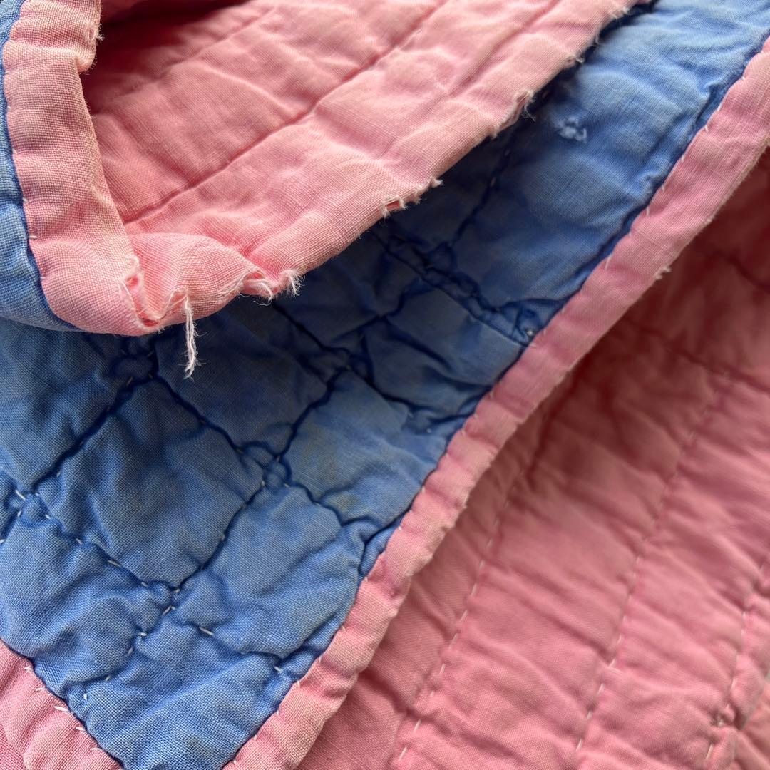 ビンテージフィードサックアニマルUSA99×124 ハンドステッチ ベビーキルト