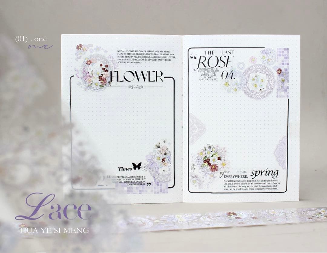 moodtape《花野似梦》海外マスキングテープ　マステ 【1802】