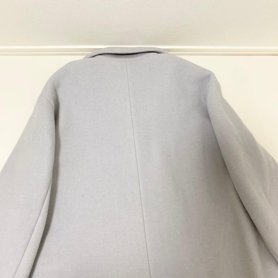 ♢新品♢SHIPS any シップス　ステンカラーコート　ライトグレー　水色