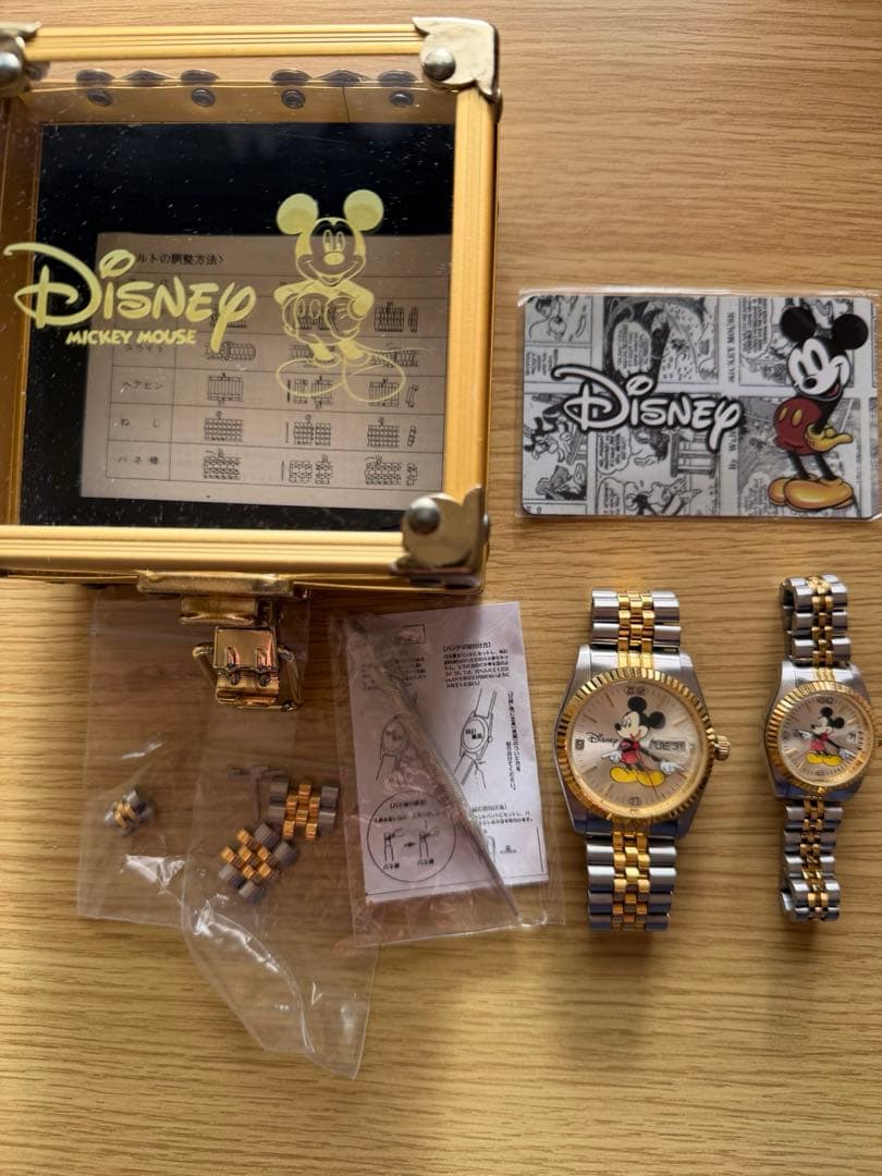Disneyミッキー 1000個限定 ダイヤモンド 腕時計 2個セット