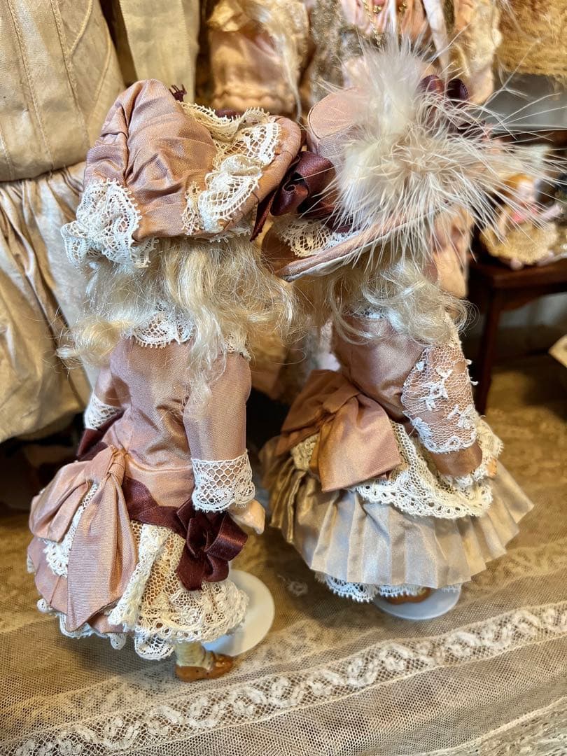 アンティークビスクドール ミニョネット　シモハルツインズ・:*+.