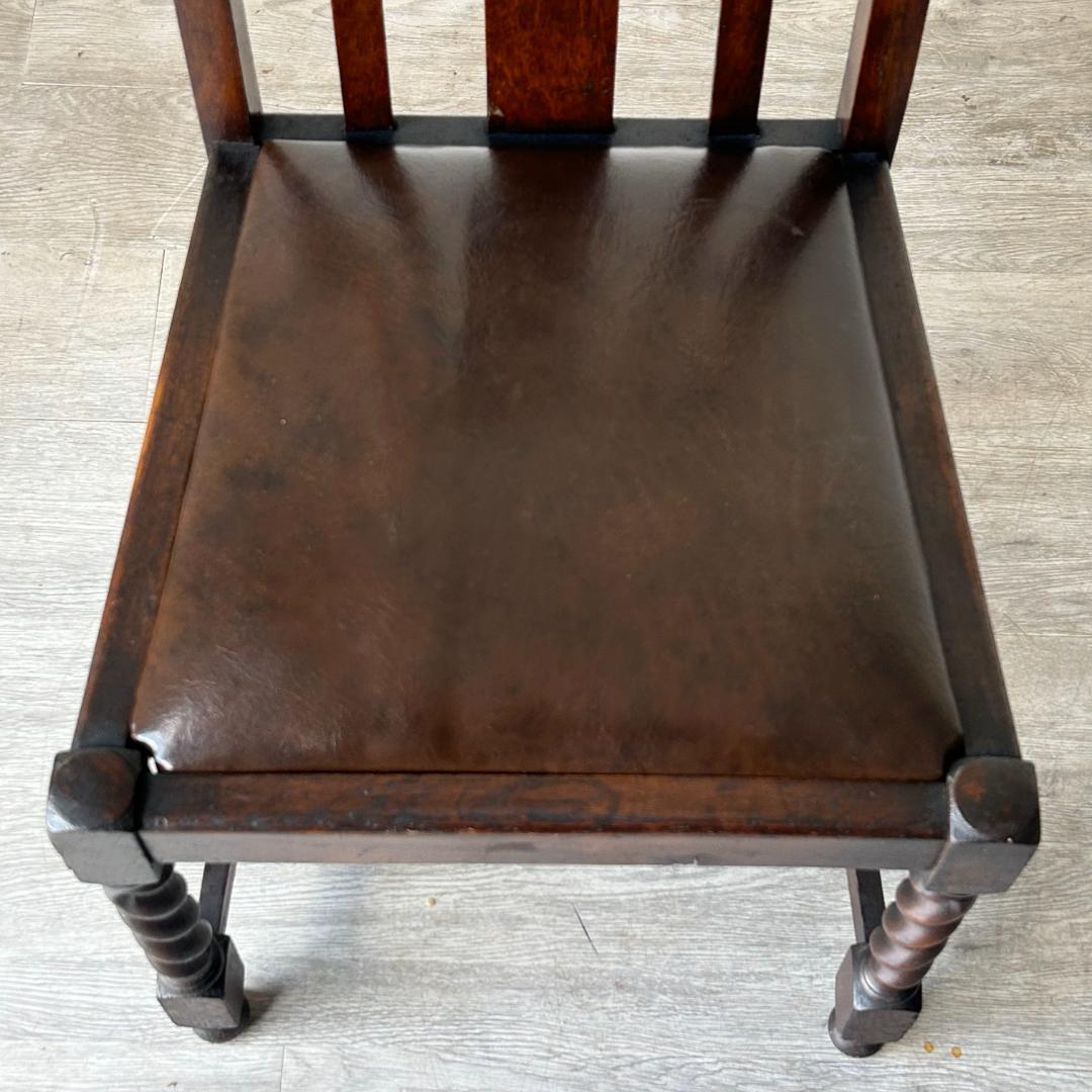 イギリス アンティーク 家具 ハイバック ダイニング チェア 椅子 420A1