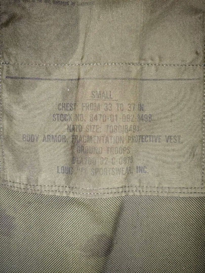 実物　PASGTアーマー　M1ボディーアーマー　防弾ベスト　Sサイズ