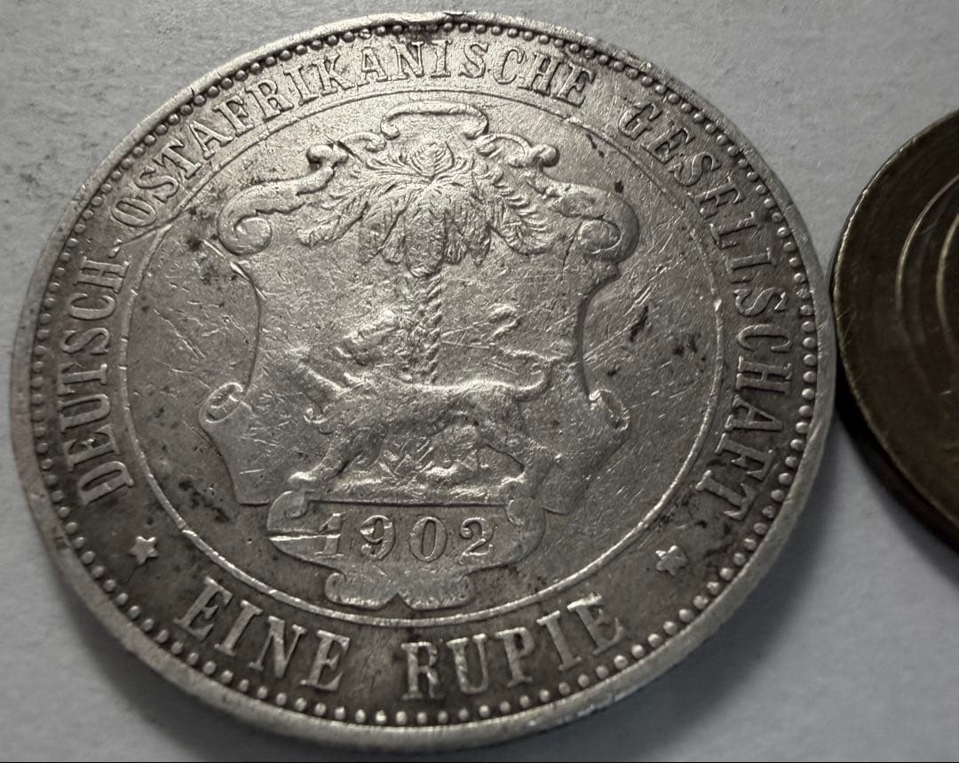 f*i様 1902年ドイツ領東アフリカ ルピー銀貨 ウィルヘルム2世