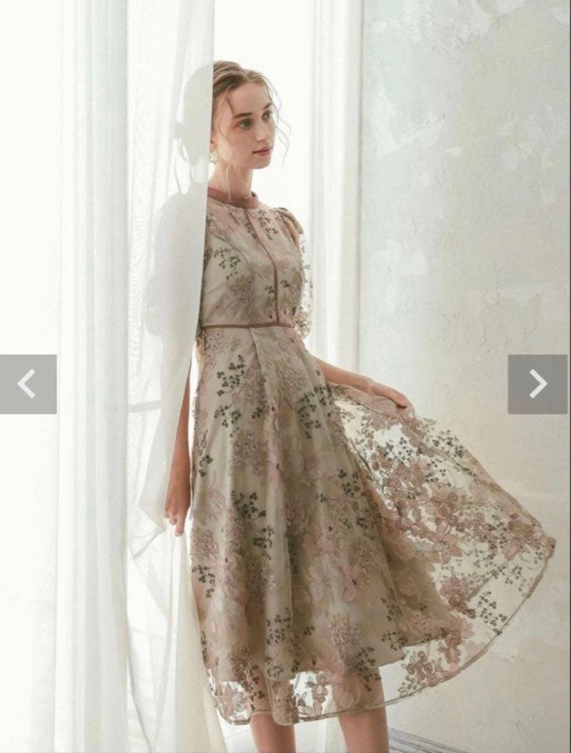 Dorry Doll フラワーエンブロイダリードレス結婚式お呼ばれパーティドレス