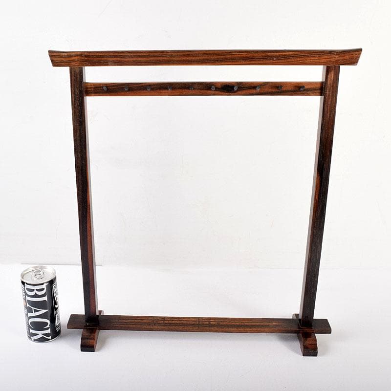 書道具　黒柿製　筆掛　筆吊　C　R7895C