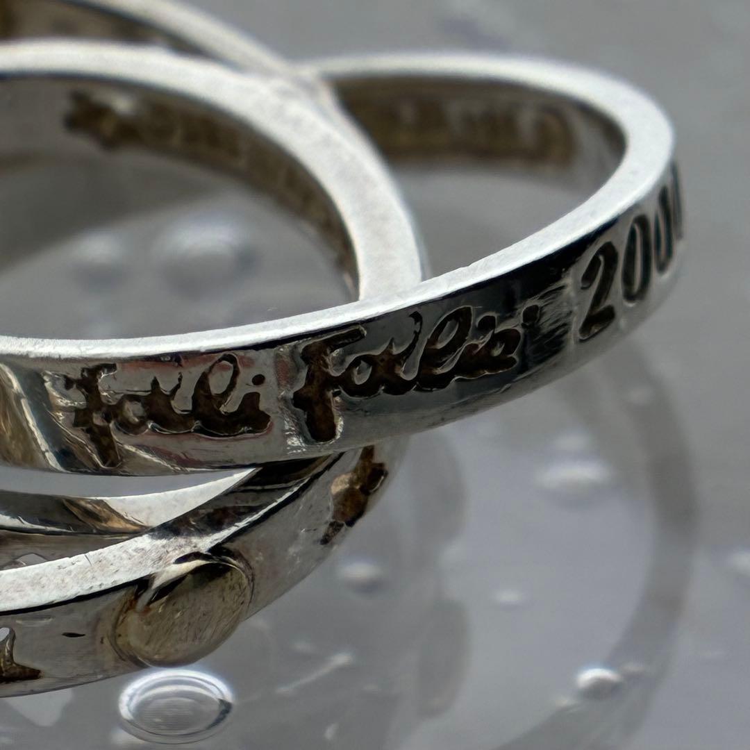 【フォリフォリ】三連リング＊シルバー ＊指輪9号＊レディース