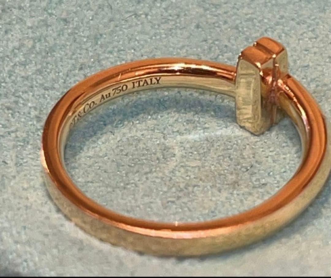 TIFFANY⭐︎ティファニー Tワン リング　13号　ローズゴールド