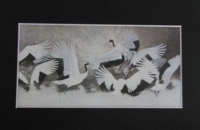 石田武、【宴舞】、希少な額装用画集より、新品額装付、状態良好