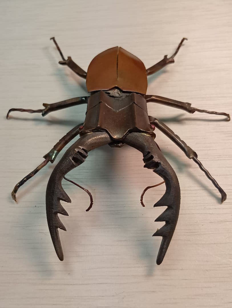 金工ノコギリクワガタ　オブジェ　ペーパーウェイト