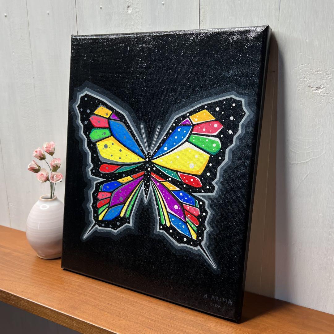 ブラックバタフライ｜絵画 原画 蝶の絵 イラスト ドローイング