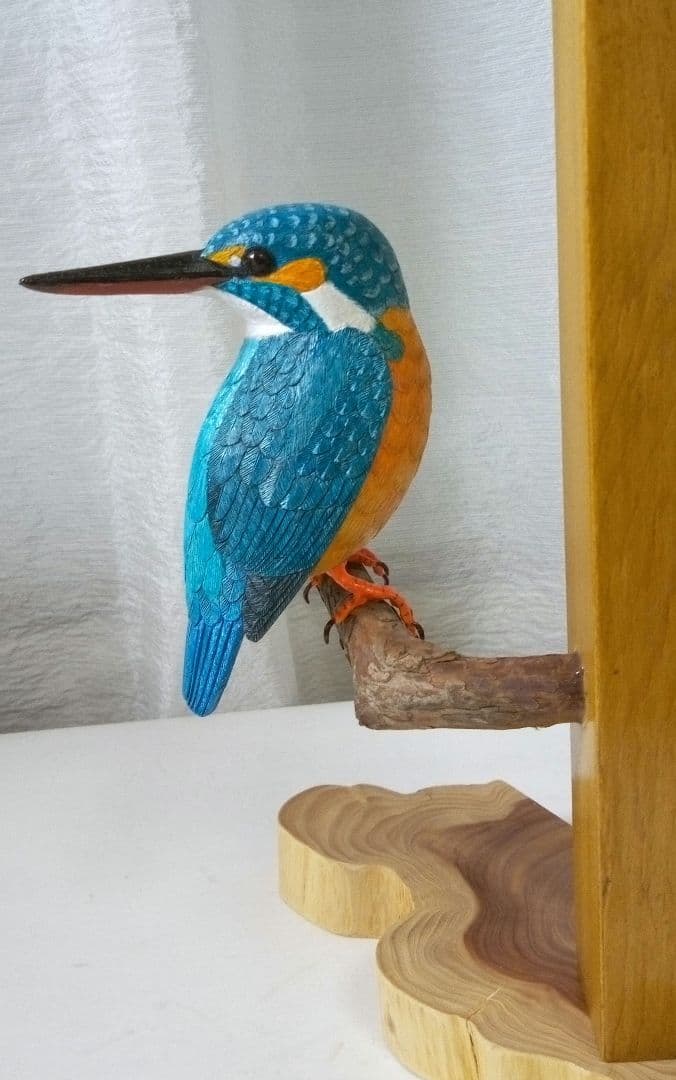 バードカービング　カワセミ（メス）