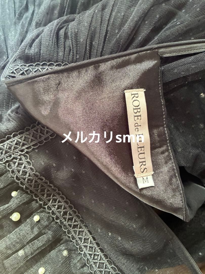 robe de fleurs ロングドレス　M ブラック　シュガー