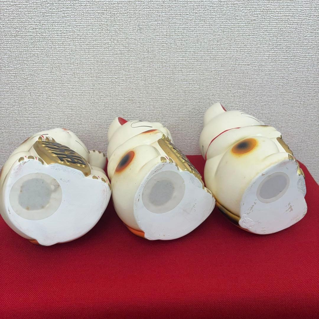 招き猫 6号3つ　まとめ売りお買い得‼︎未使用箱付き‼︎ ②