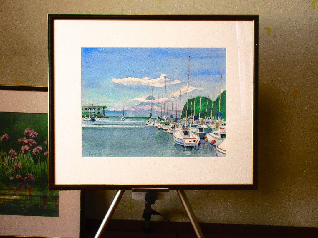 水彩画 港の風景 2022年 作成