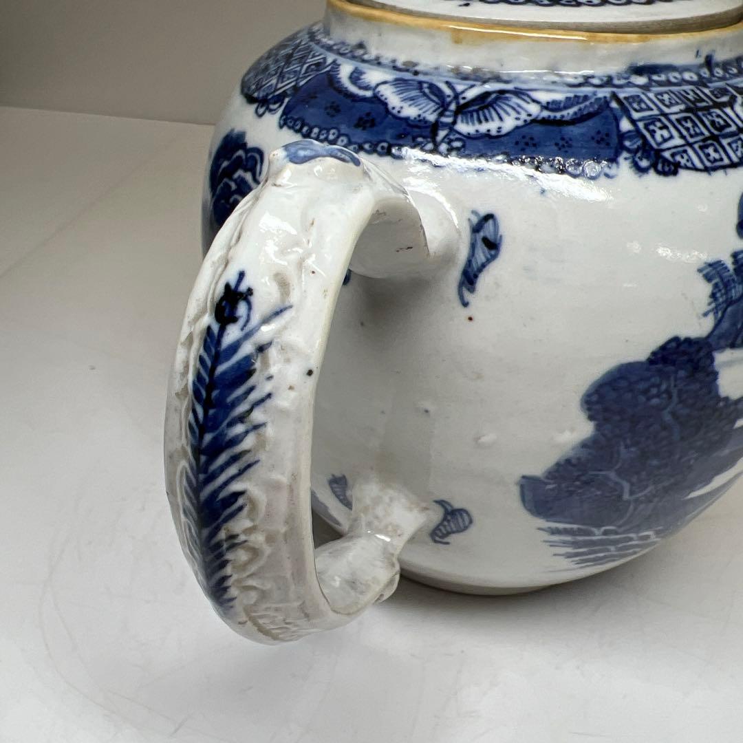 中国清時代　新渡急須　幅約21.5㎝　東Y7-1219☆1F