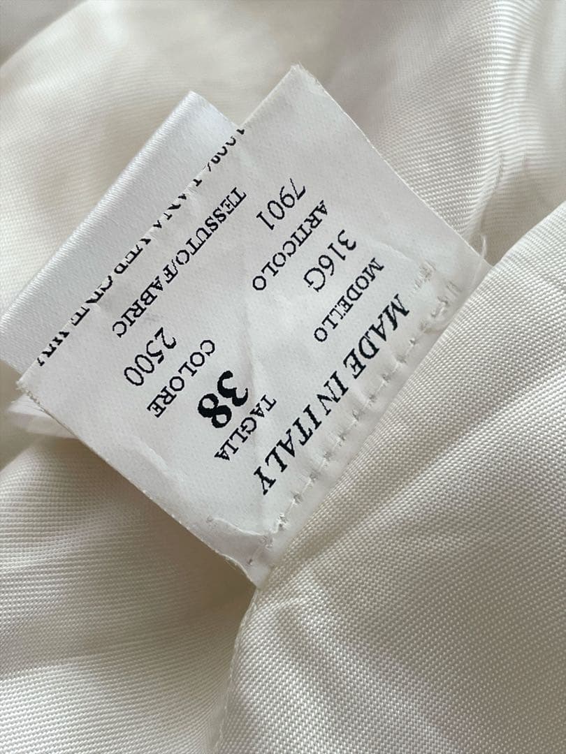 美品　バーニーズニューヨーク ロロピアーナ　ウールチェスターコート　ホワイト