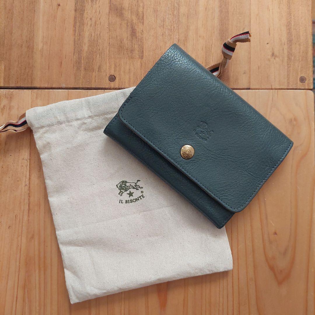 イルビゾンテ IL BISONTE 二つ折り財布 ミドルウォレット グレー