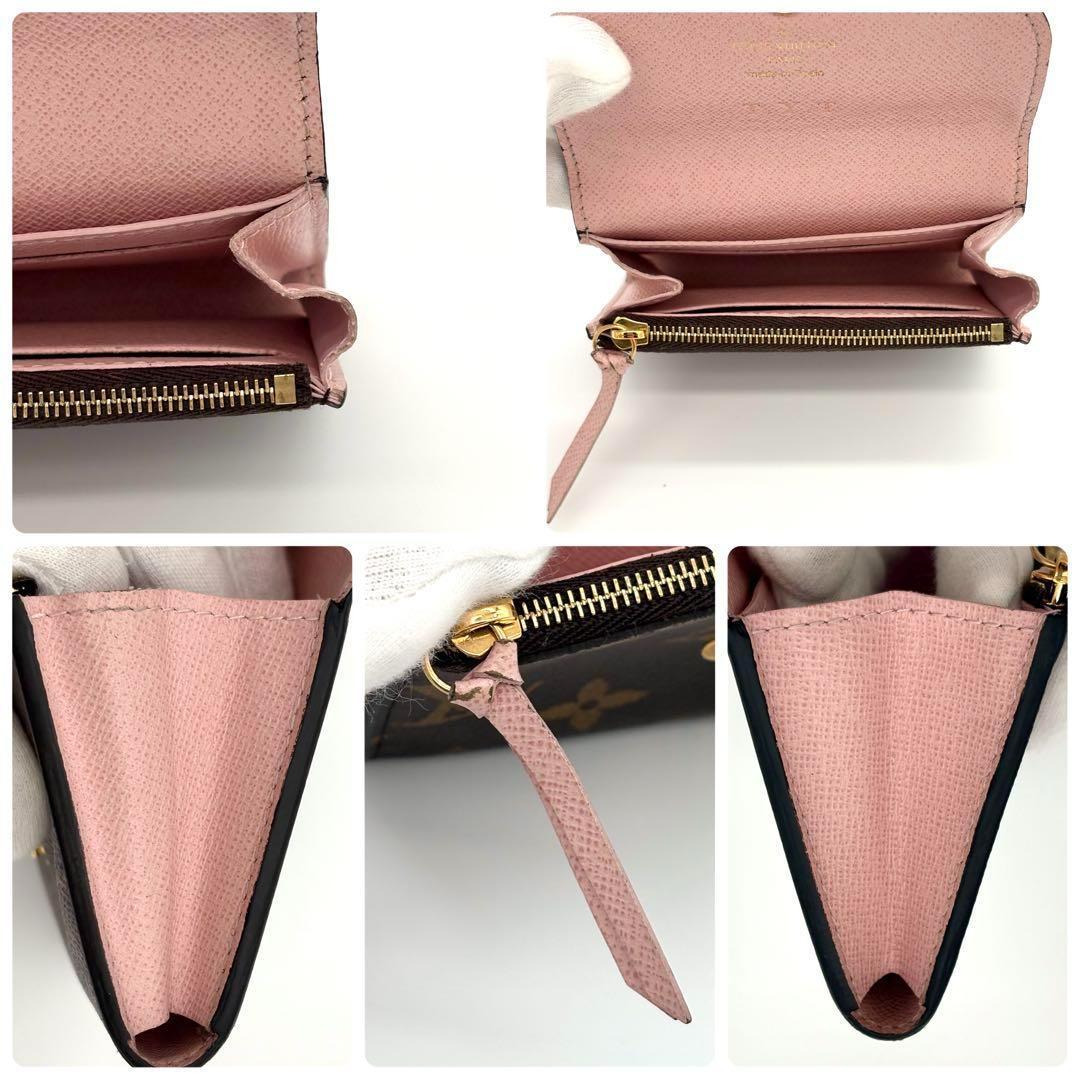 ルイヴィトン 折財布 モノグラム ローズバレリーヌ ポルトモネ ロザリ 1722