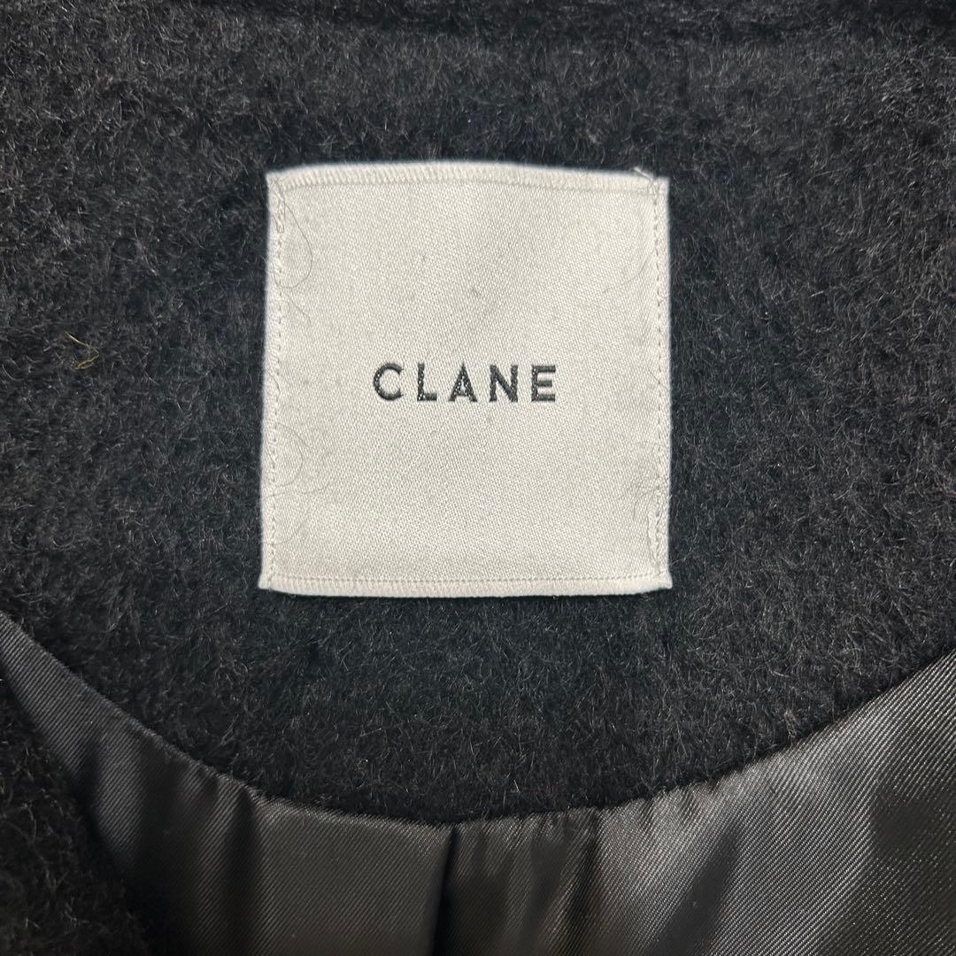 CLANE ミックスシャギーレディコート モヘヤ混 1 ブラック