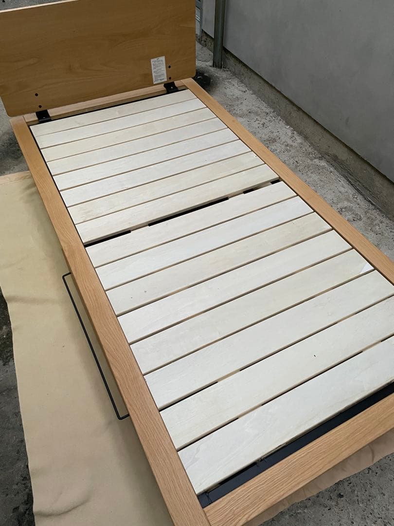 近隣配達可能　無印良品　シングルベッド　オーク材　引き出し付