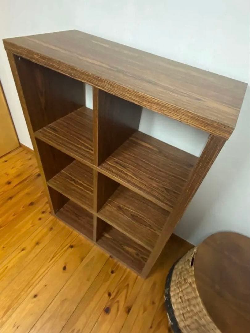 ダークブラウン　シェルフ 6段　関家具　送料込