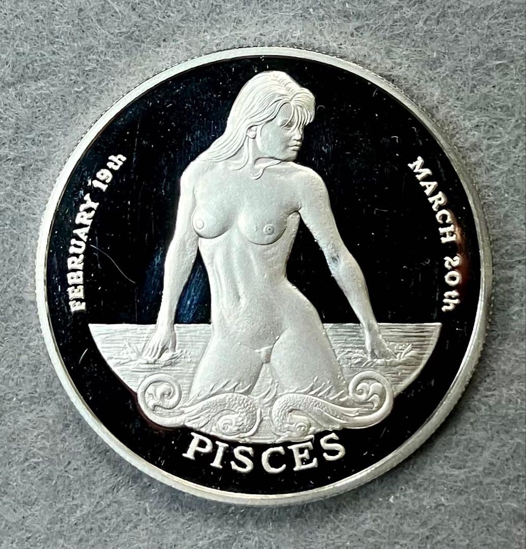 ZODIAC BEAUTIES PISCES(うお座) 純銀 メダル