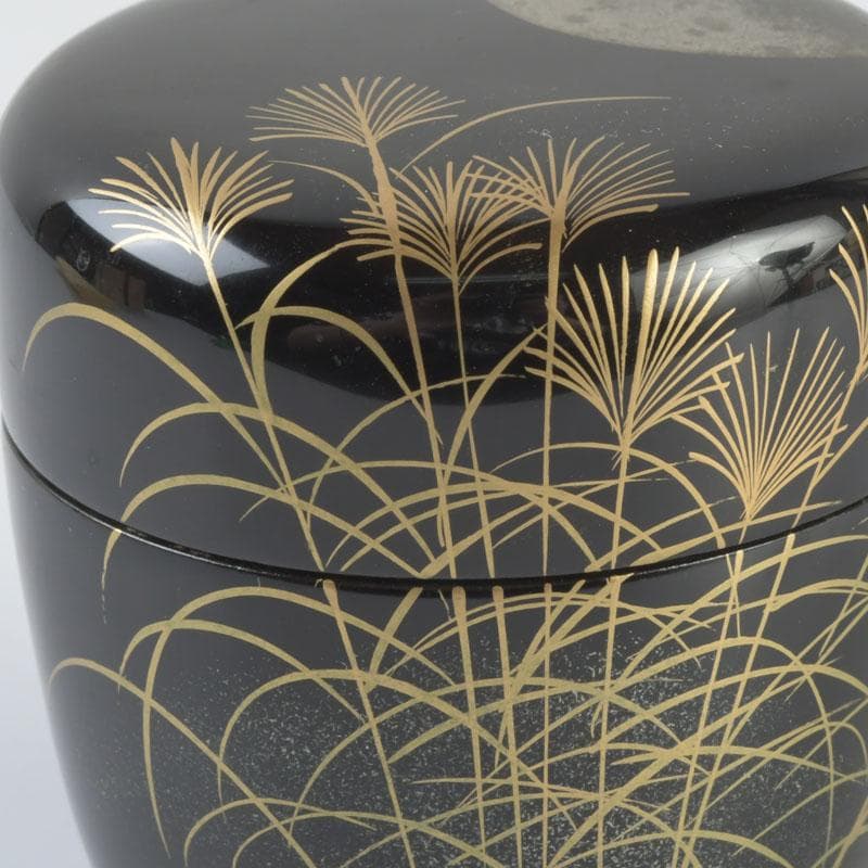 茶道具　智斎造　武蔵野蒔絵　中棗　共箱　V　9522