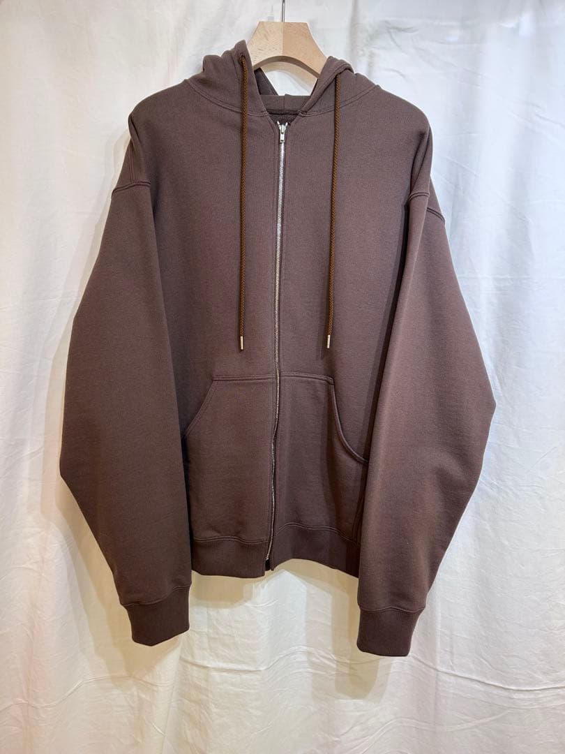 新品未使用 FUJI コットン ジップアップ フーディー ブラウン size5