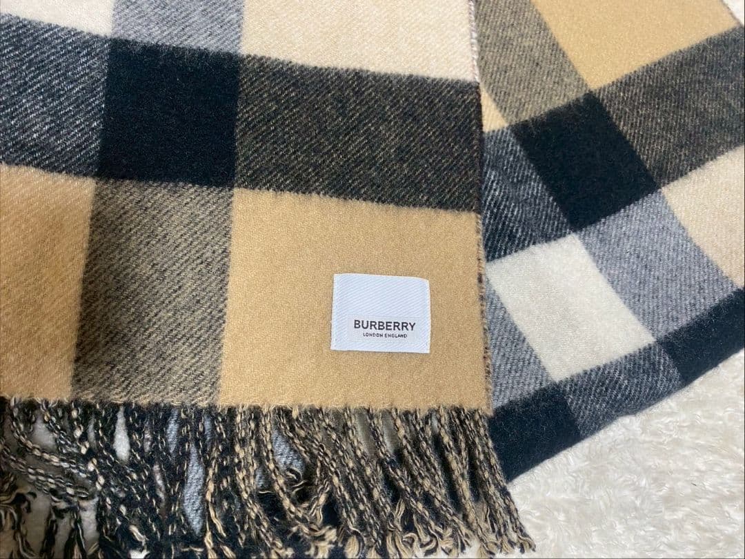 BURBERRY　リバーシブル　カシミヤマフラー