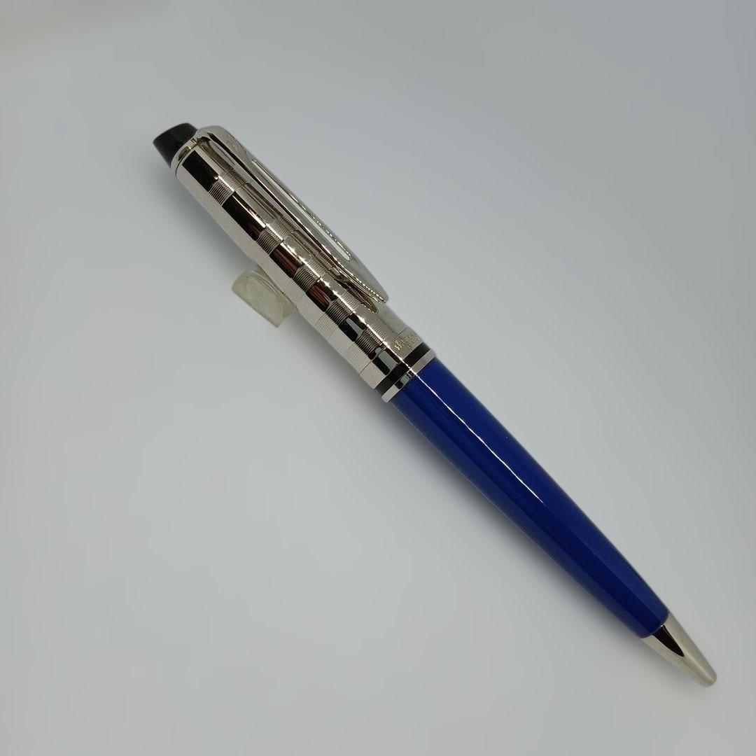WATERMAN エキスパートDXブルーCTBPボールペン レザーケース付き