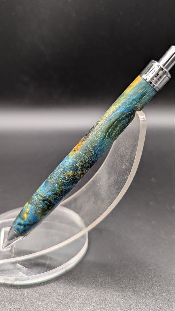 452ペン工房翌檜　スタビライズドウッドバーチバール　木軸シャーペン　ボールペン